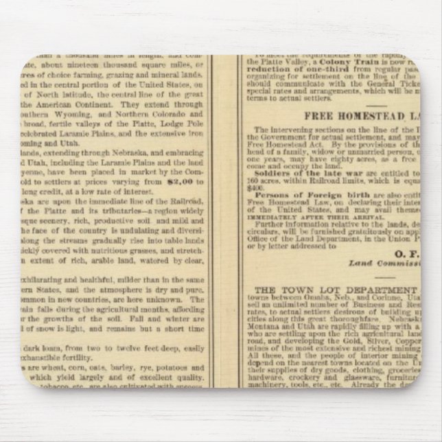 Mousepad Linhas Ferroviárias da União e do Pacífico Central (Frente)