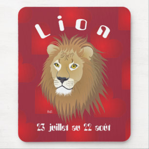 Mousepad Lion 23 juillet au 22 août Tapi de souri