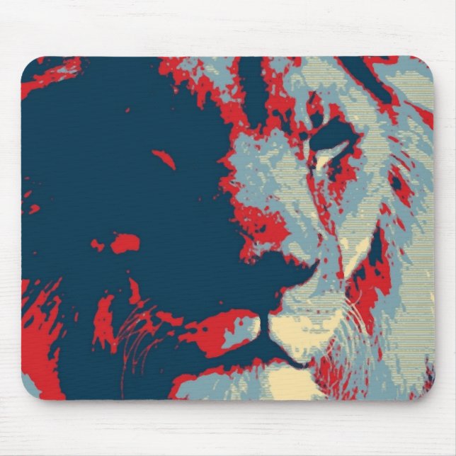 Mousepad Lion de pop Art (Frente)