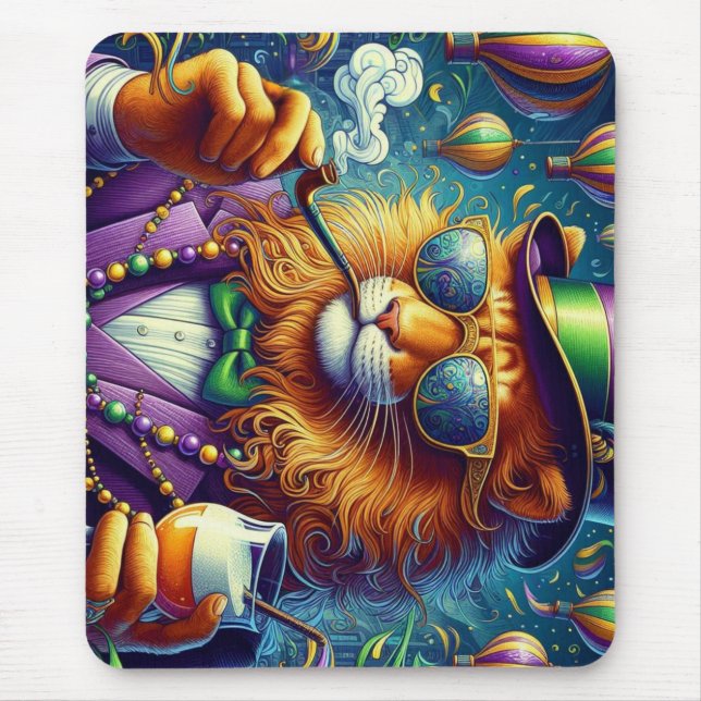 Mousepad Lion/Louisiana Mardi Gras (Frente)
