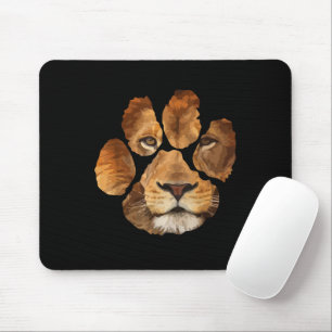 Mousepad Lion Paw Print Animal