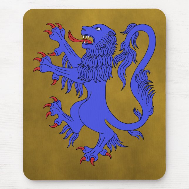 Mousepad Lion Rampant Azure (Frente)