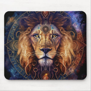 Mousepad Lion Spirit Mandala Arte Visionária