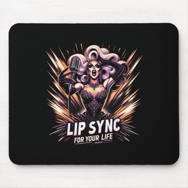 Mousepad Lip Sync Para Sua Vida Arraste O Gráfico Da Rainha (Frente)