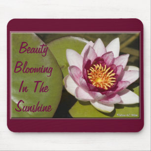 Mousepad Lírio de água cor-de-rosa