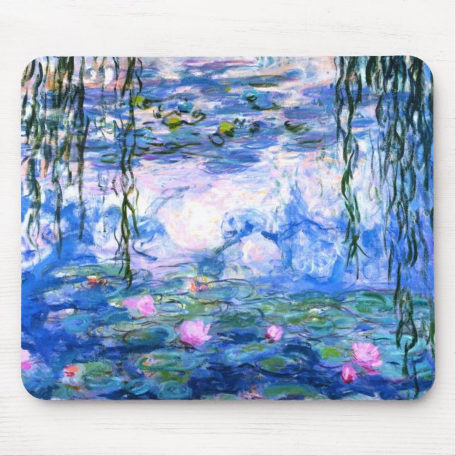 Mousepad Lírios de Água Rosa Monet (Frente)