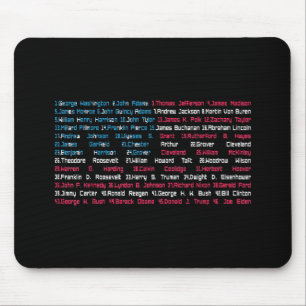 Mousepad Lista 46 presidentes dos EUA que se divertem com o