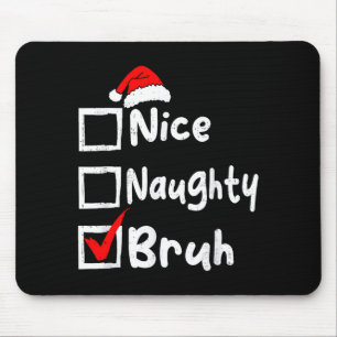 Mousepad Lista de Natal Divertida Família Meninos Nice Naug