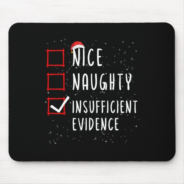 Mousepad Lista de Natal Insuficiente para Provas Bastantes (Frente)