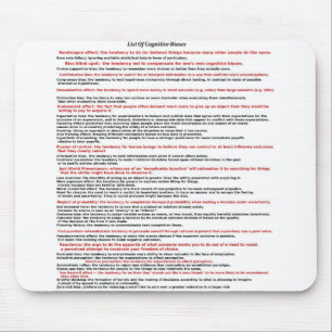 Mousepad Lista de polarizações cognitivas
