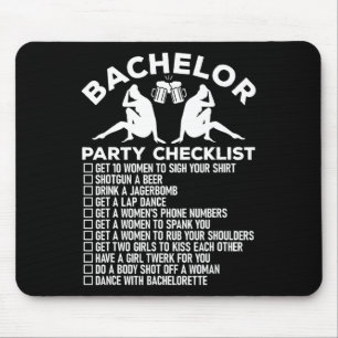 Mousepad Lista de Verificação de Despedida de Solteiro Dive