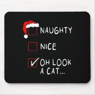 Mousepad Lista Travesso Bonito Oh Olhe Um Gato Natal Homens