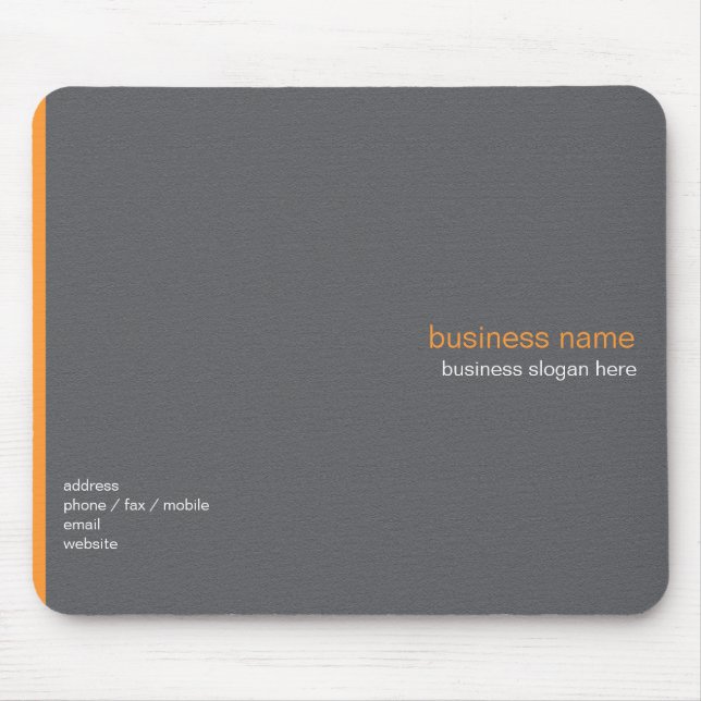 Mousepad Listra alaranjada simples moderna elegante lisa (Frente)