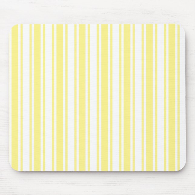 Mousepad Listras amarelas e brancas de doce (Frente)