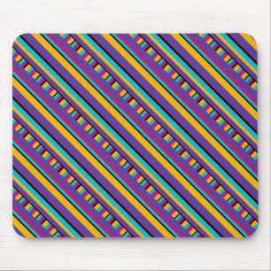 Mousepad Listras amarelas roxas