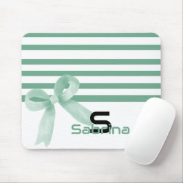 Mousepad Listras Arco de Hortelã Aquarela Fofa