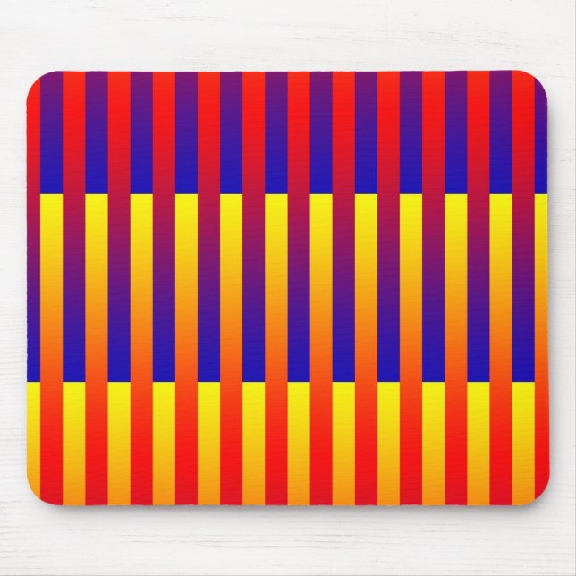 Mousepad Listras Azuis Vermelhas Amarelas (Frente)