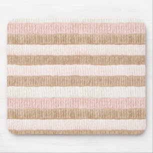 Mousepad Listras Bege Creme Rosa