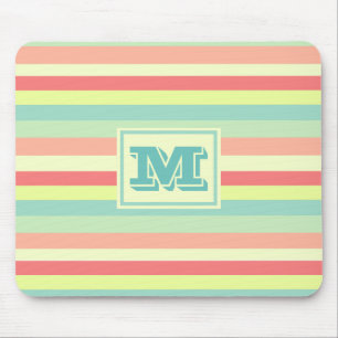 Mousepad Listras Coloridas de Verão com Monograma