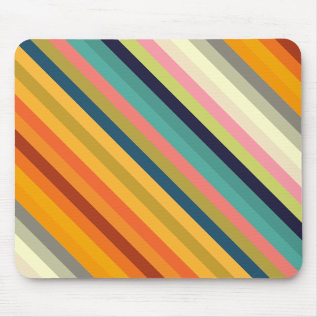 Mousepad listras coloridas pastel 002 (Frente)