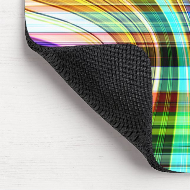Mousepad Listras coloridas torcidas e transparentes (Canto)