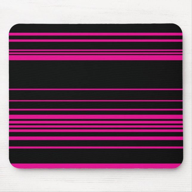 Mousepad Listras Complexas - Magenta e Preto (Frente)
