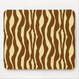 Mousepad Listras da zebra - castanho chocolate e camelo Tan