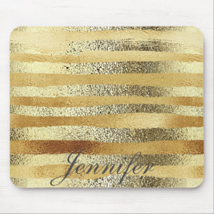 Mousepad Listras de ouro quic modernas personalizadas