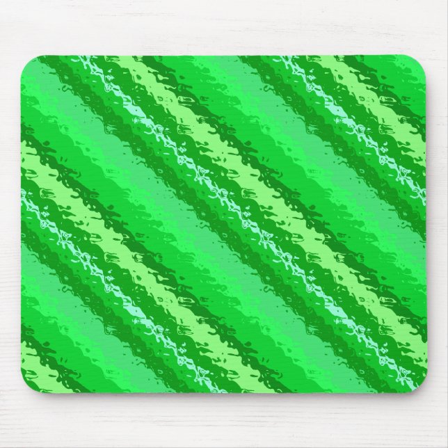 Mousepad Listras de vidro - tons verdes esmeraldas (Frente)