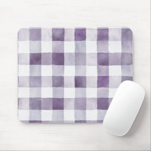 Mousepad Listras de Xadrez Brancas Roxas