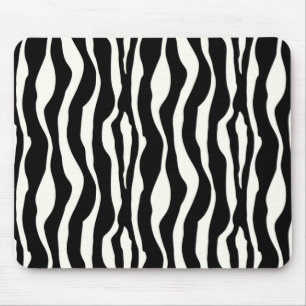 Mousepad Listras de zebra - Preto e Branco