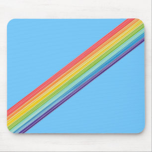 Mousepad Listras do arco-íris diagonais