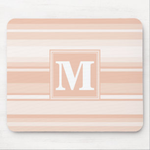 Mousepad Listras do pêssego do monograma