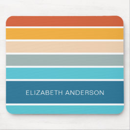 Mousepad Listras do Pôr do Sol Personalizadas Modernas e Re