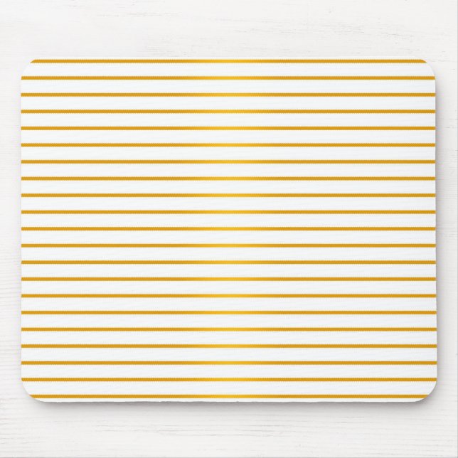 Mousepad Listras Douradas e Brancas (Frente)