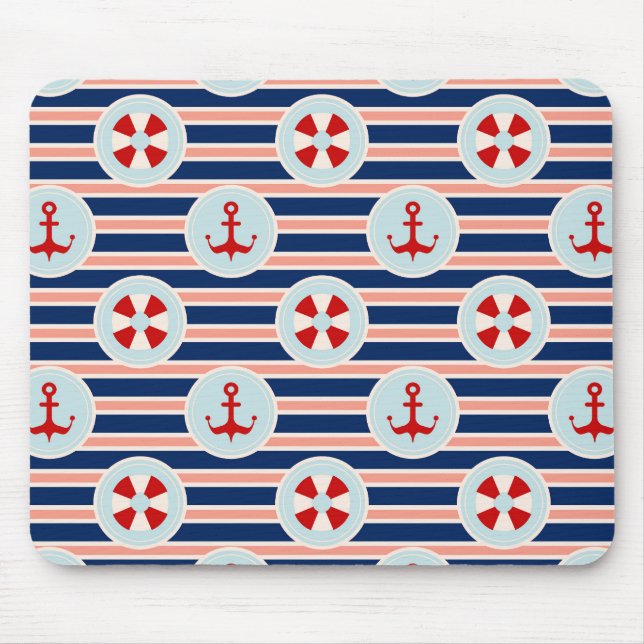 Mousepad Listras e teste padrão de pontos náuticos (Frente)