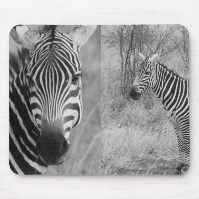 Mousepad Listras Elegantes Africanas Fofas Safari de Zebra (Frente)