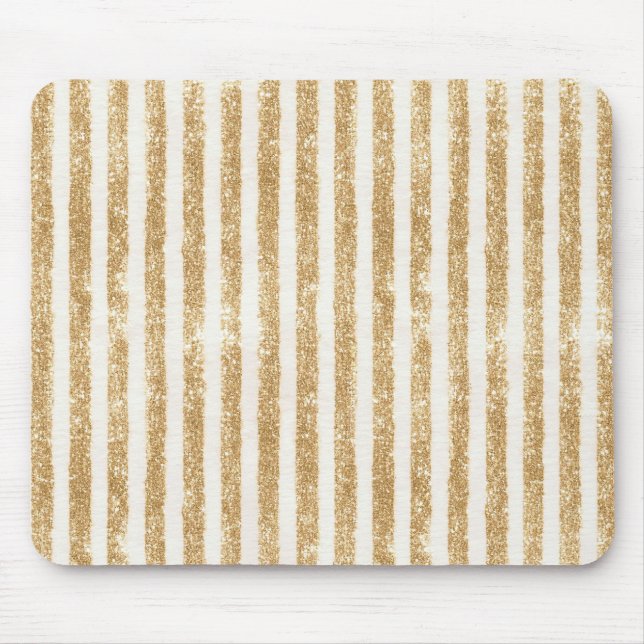 Mousepad Listras Glitzy Douradas Brilho (Frente)