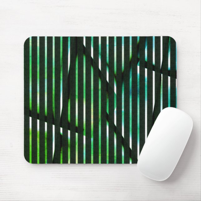 Mousepad Listras grossas sobre design abstrato manchado ver (Com mouse)