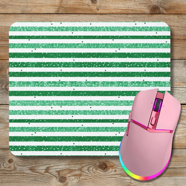 Mousepad Listras Horizontais Brilhantes Verde Natureza Bran (Criador carregado)