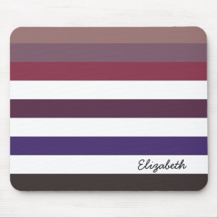 Mousepad Listras horizontais largas roxas femininos com
