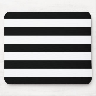 Mousepad Listras horizontais preto e branco corajosas