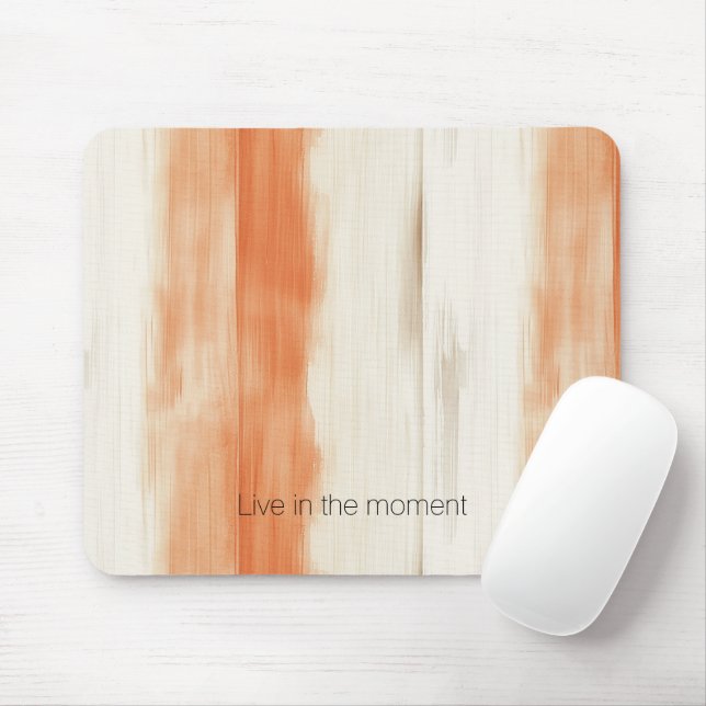 Mousepad Listras Laranja Pêssego Creme (Com mouse)