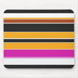 Mousepad Listras laranjas pretas fofas