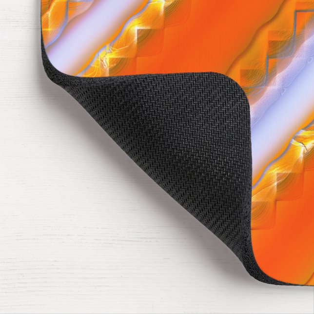 Mousepad Listras largas no gelo ao estilo de rendas laranja (Canto)
