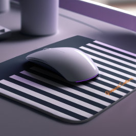 Mousepad Listras Marinho | Monograma do Cavalheiro Moderno