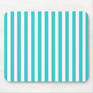 Mousepad Listras Modernas Turquesa com Silhueta da Moda