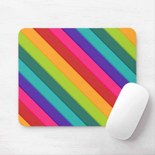 Mousepad Listras Multicoloridas (Com mouse)