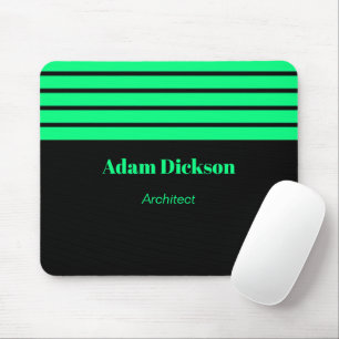 Mousepad Listras neon verde preto