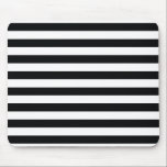 Mousepad Listras pretas & brancas chiques<br><div class="desc">Teste padrão preto e branco elegante das listras. Personalize-o com suas iniciais do nome ou do monograma.  Clique sobre "personalizam-no" botão para umas opções mais adicionais da personalização. Escolha o estilo e a cor de pia batismal.</div>